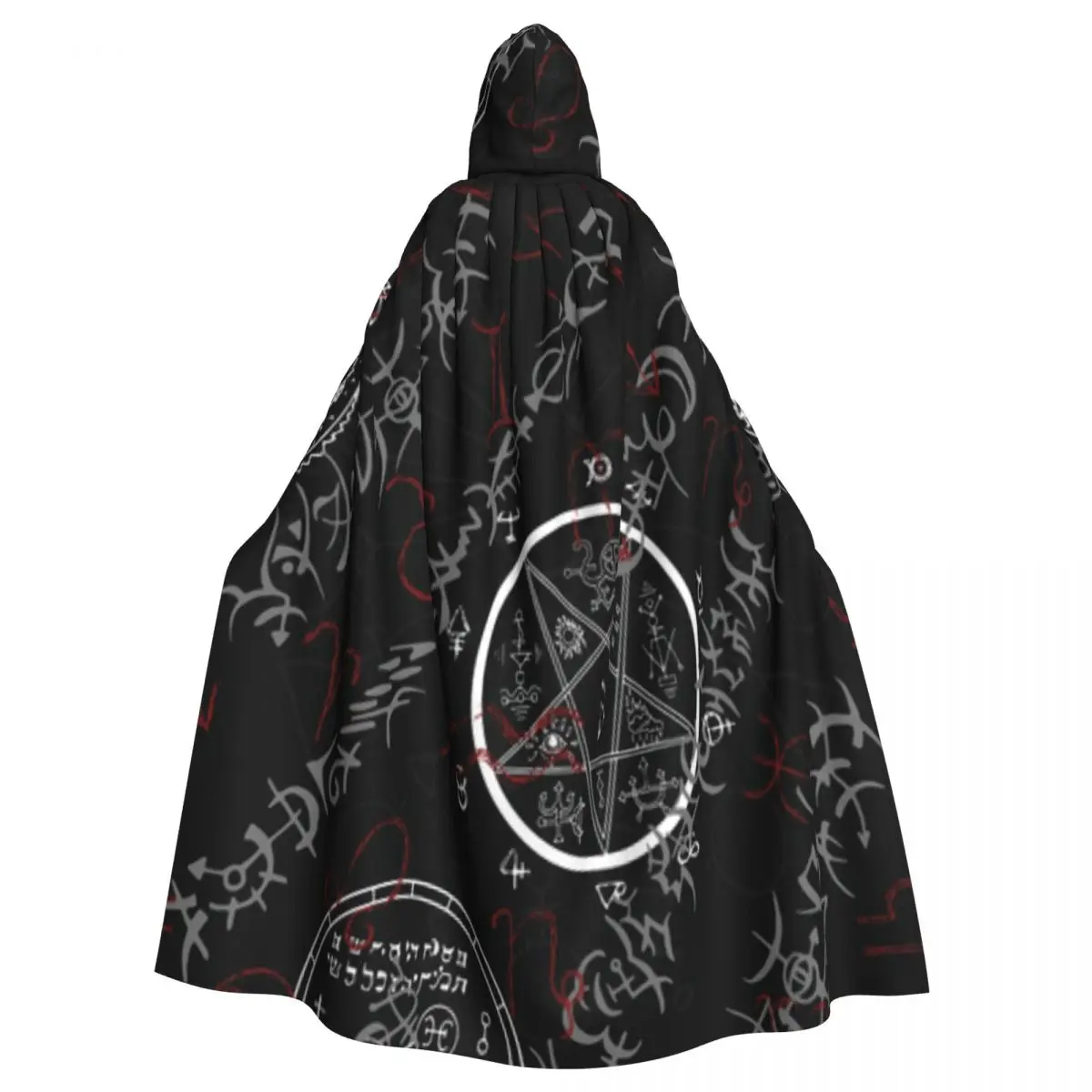 

Long Cape Cloak Mystic Zodiac Occult Symbols Hooded Cloak Coat Autumn Hoodies