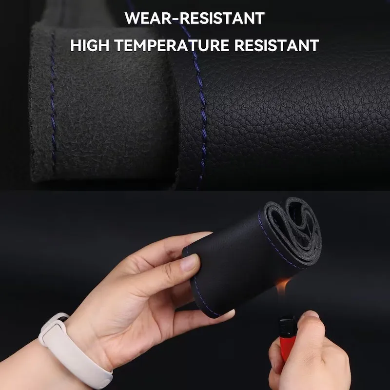 Car Steering Wheel Cover Universal Hand Sewing 15inch Antiskid