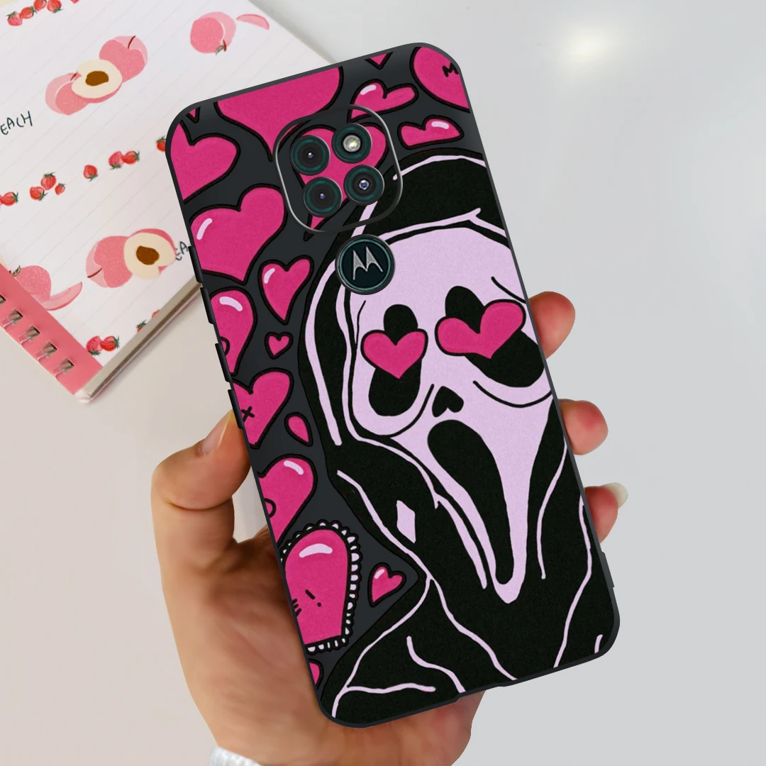 Cute Cat Cartoon Painted Soft Silicone Phone Case Cover - Compatible with Motorola Moto G9