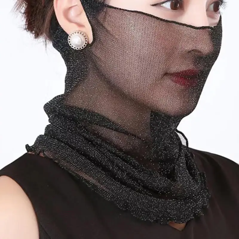 Frühling Sommer Chiffon Hals Kragen Schal Frauen Kopf Dünne Sonnencreme Vielzahl Kleine Seide Anti-UV Schal Maske Multifunktions Schal – Detail 9