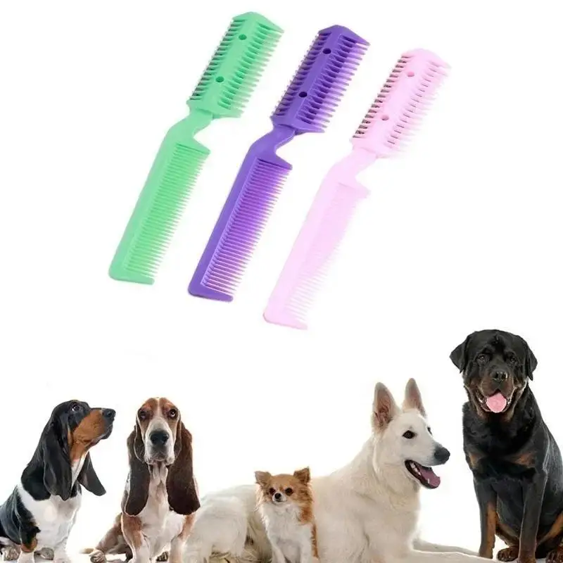 1 Pcs 2-in-1 Hair Clipper Hair Thinning Hair Clipper Creative Pet Cat Dog Long Hair Tool Hairs Clipper Random Color Pet Supplies