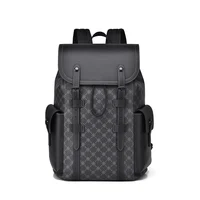 Black Waterproof Laptop Backpack For College Large Capacity Luxury Vintage Bag Mens Stylish Leather Backpacks Bag For Traveling 1
