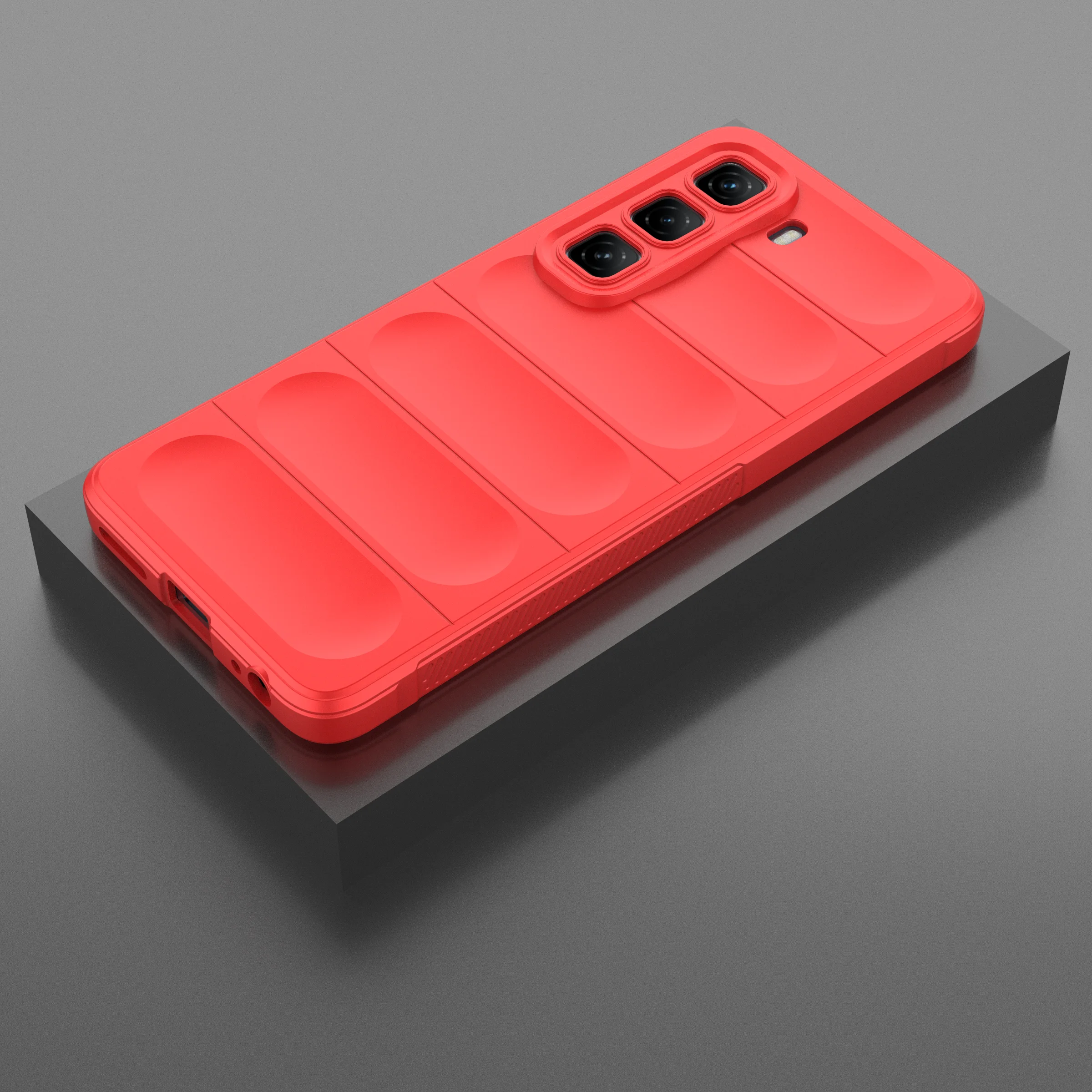 Luxury Soft Silicone Shockproof Bumper Phone Case with Lens Protection Back Cover