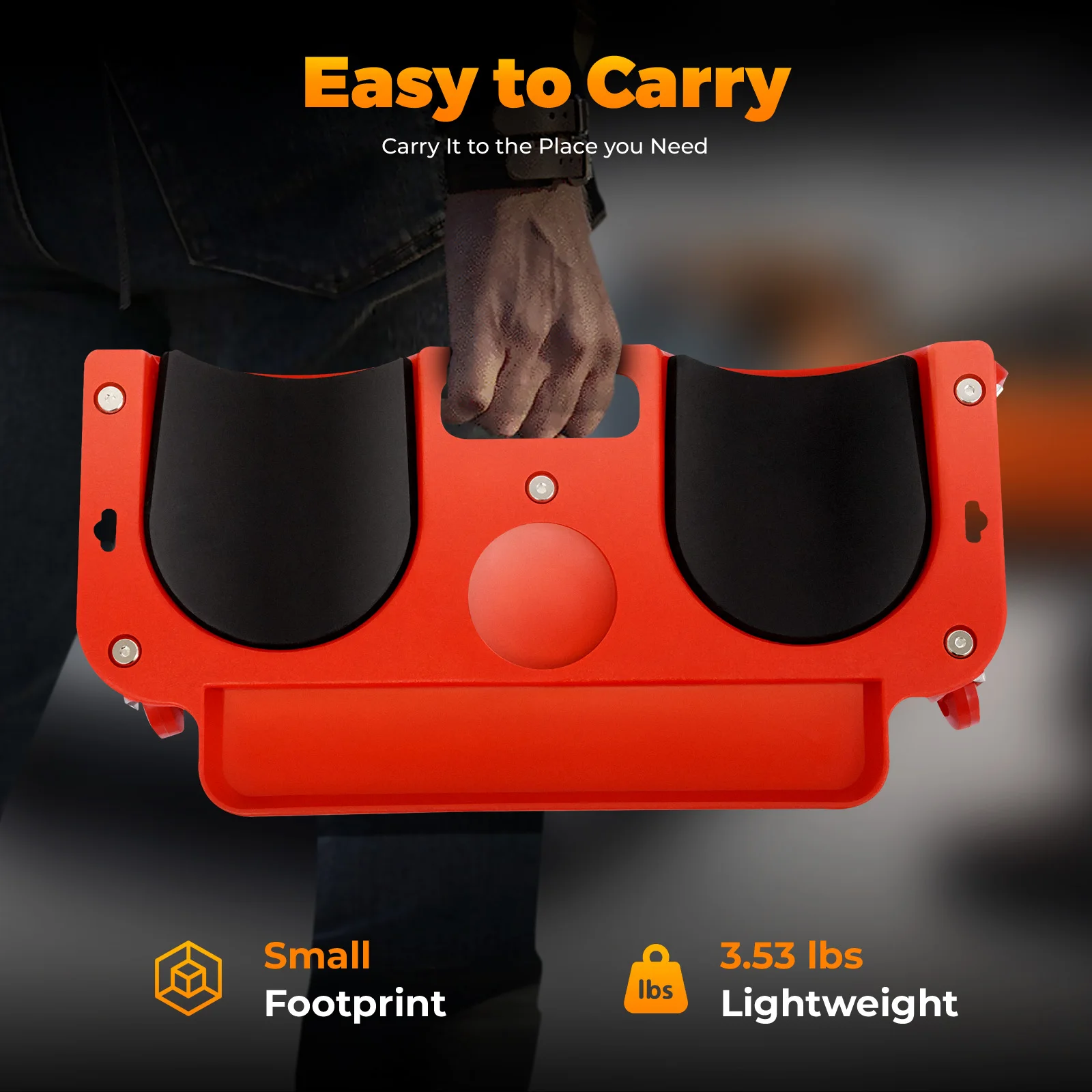 Rolling Knee Pad, Cushioned Knee Pad, Movable Dolly with Tool Tray for Auto Repair Protect Knees