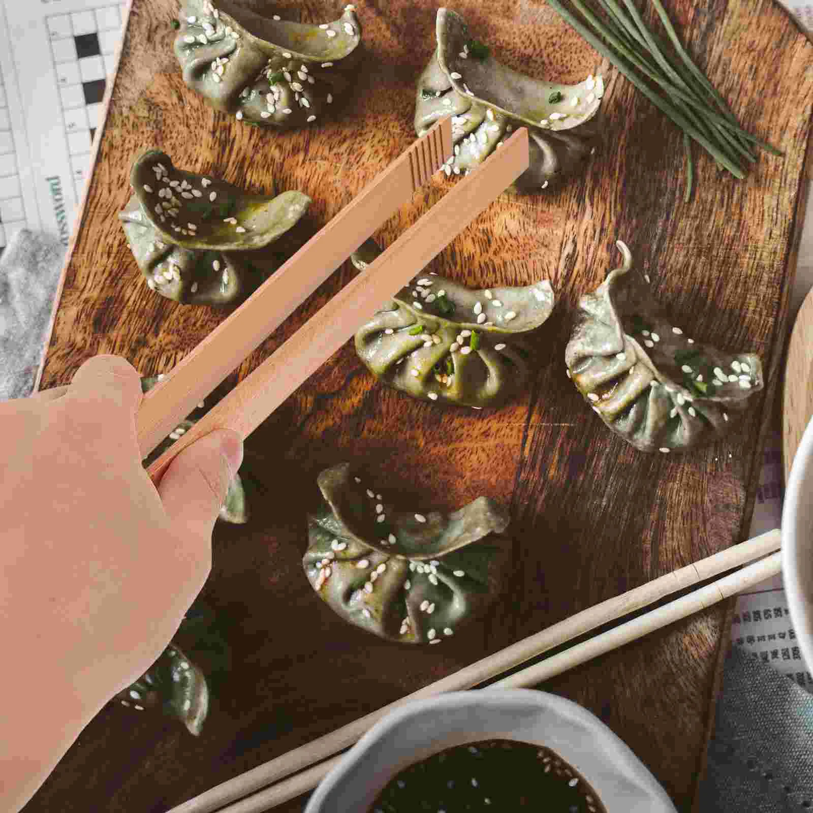 Multipurpose Wooden Tongs Food Clip Kitchen Utensils For Grilling Baking Restaurant Home Dining Bar Tools
