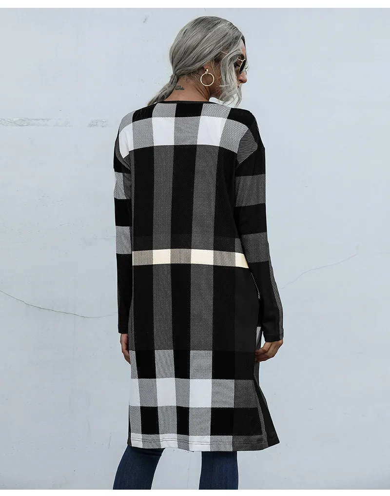 Ladies Long Sleeve Jacket Coat Outwear Spring Autumn Casual Female Women Knitted Long Trench Coat Overcoat Capes Plus Size