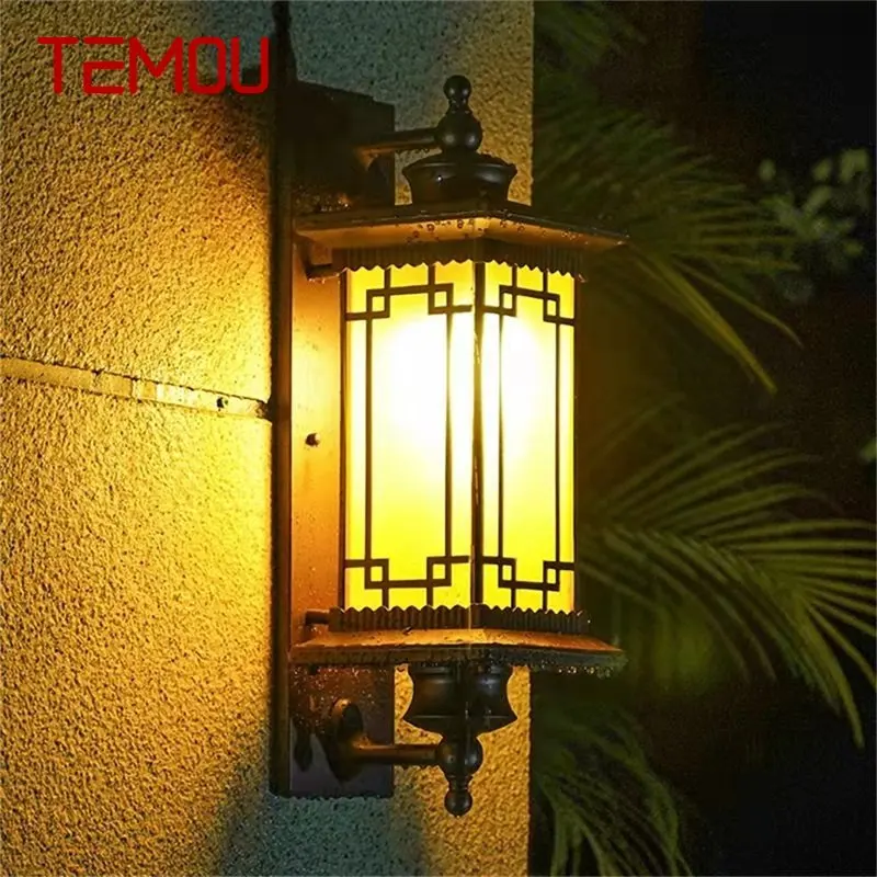 

TEMOU Outdoor Wall Sconces Light LED Classical Waterproof IP65 Retro for Home Balcony Decoration Lamps