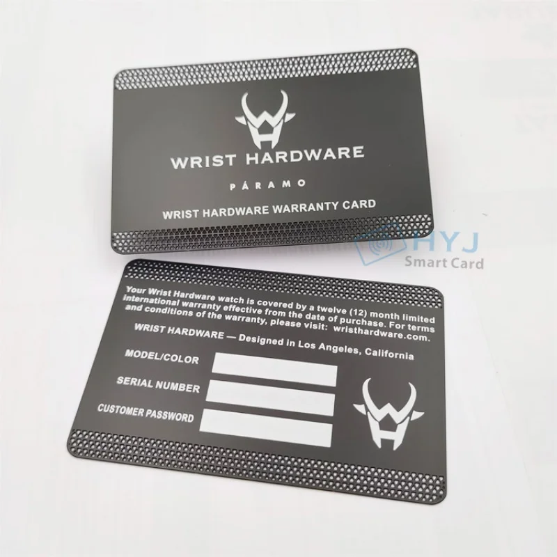 

custom,Custom luxury authenticity card metal warranty card for Watch / Jewellery