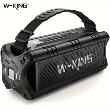 W-KING Bluetooth Speaker, 30W Portable Wireless Loud Speakers, IPX6 Waterproof Outdoor Speaker, 24H Playtime, EQ, AUX, TF Card 1