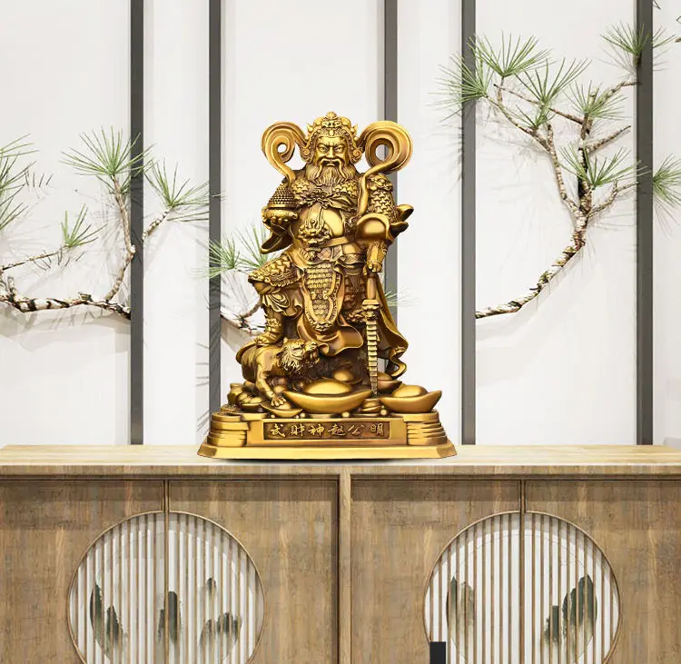 Feng Shui copper Zhao Gongming Statue detail 2