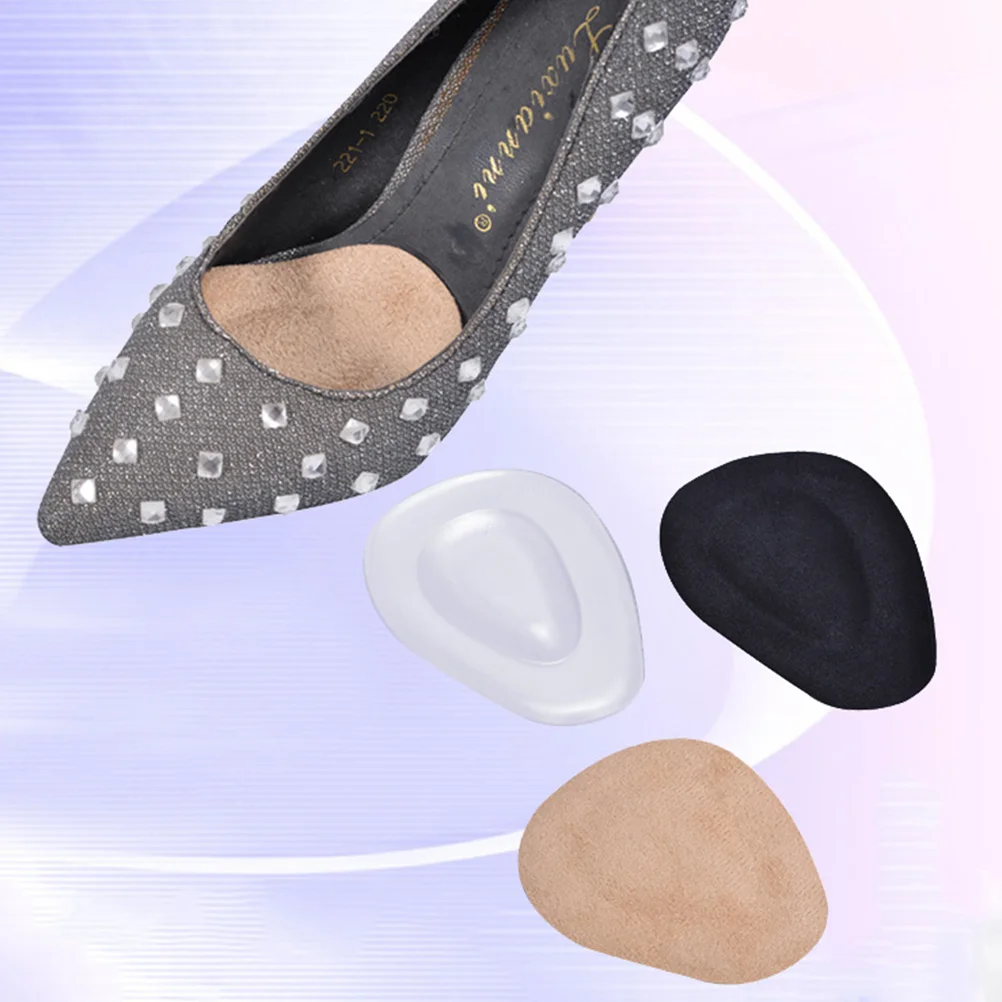 

3 Pair Self-adhesive Insole Gel Half Insoles Foot Cushions Forefoot High Heel M Pads Women's