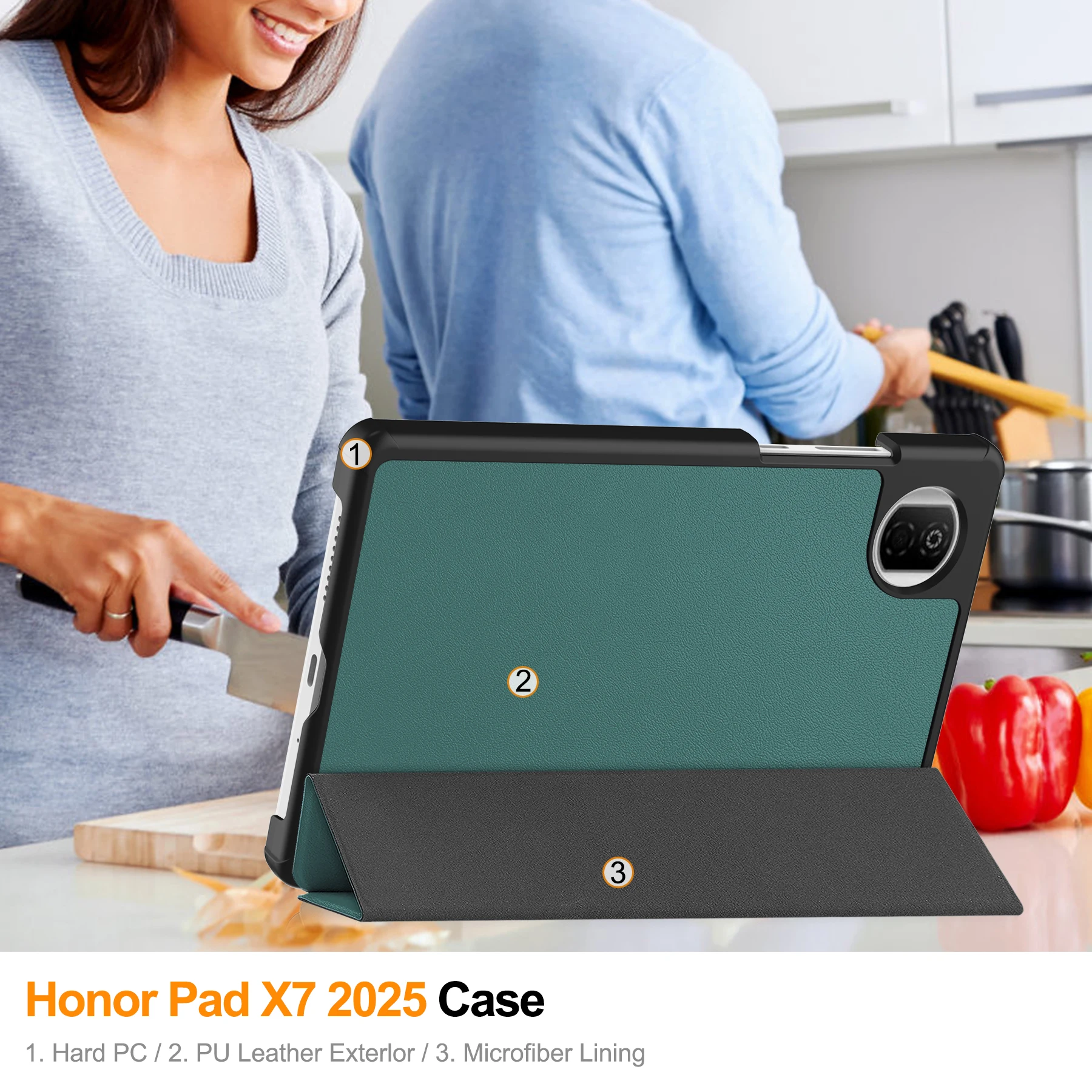 High-Quality PU Leather Tablet Case Cover with Folding Stand