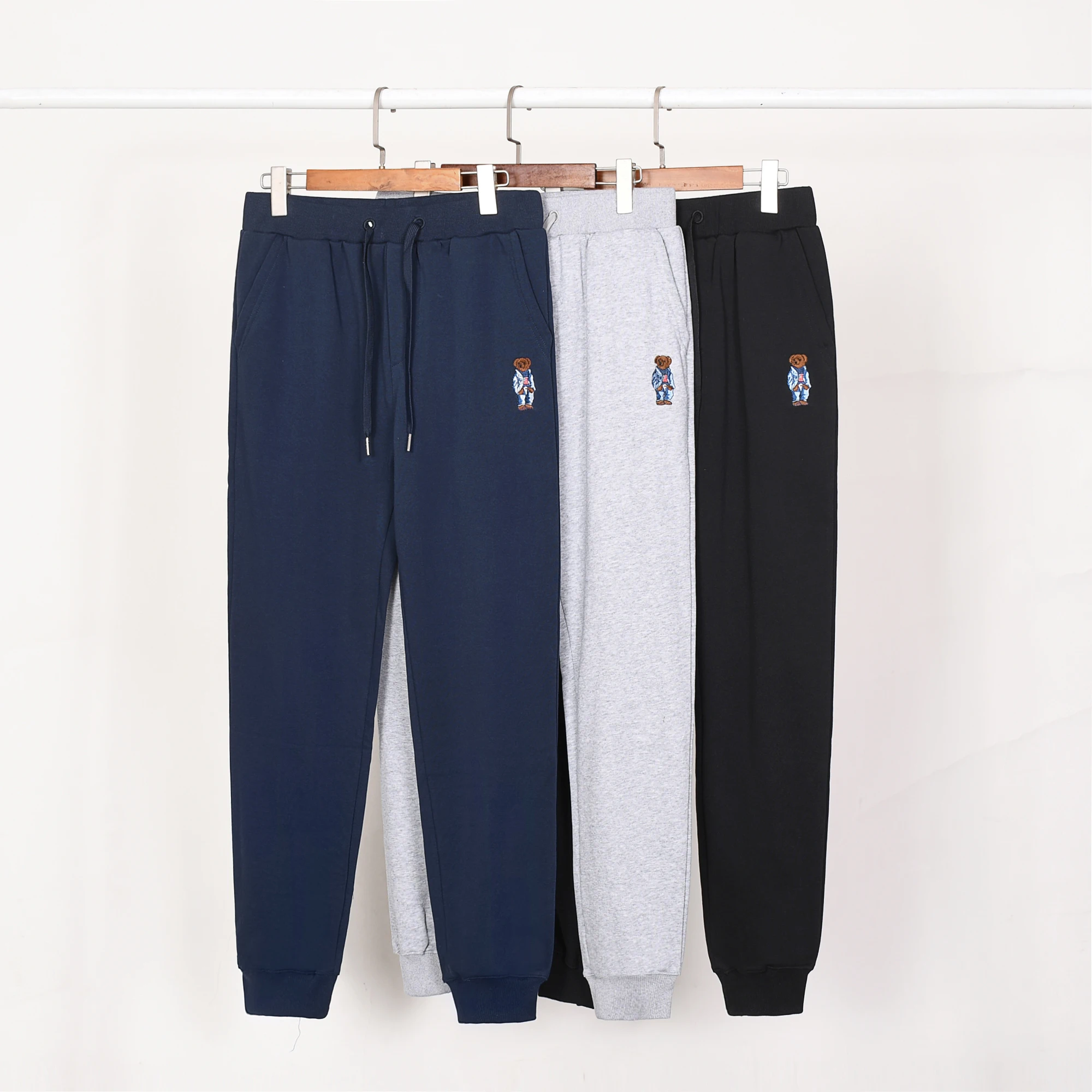 

Men Women Universal Embroidery Teddy Bear Pants Retro Casual Sports Sweatpants Multicolor Soft Comfortable Breathable Trousers