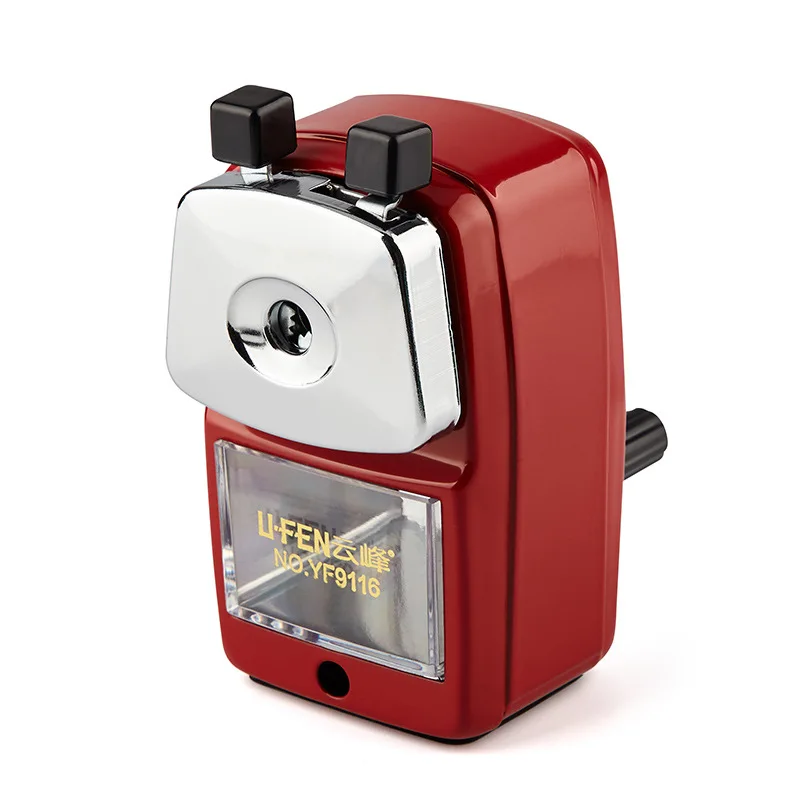 Temperino Manuale in Metallo Resistente con Manovella e Spessore Regolabile per Scuola, Ufficio e Forniture Artistiche - immagine 6