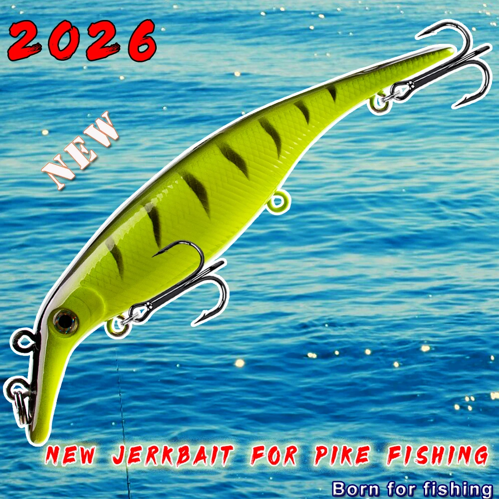 Magnisher Neuer Jerkbait Hardbaits 15cm 37g 2 Tauchstilrichtungen Angelköder Wobbler für Hecht, Musky, Barsch Angelzubehör – Detail 1