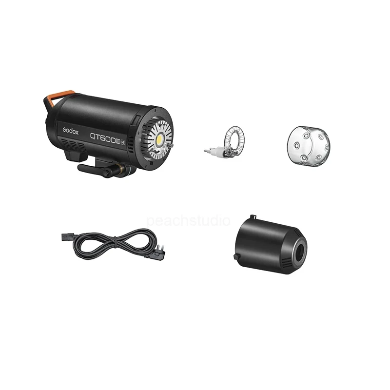 Godox QT600III QT600IIIM QT600II M 600W 1/8000s 고속 스튜디오 플래시 라이트 내장 2.4G 무선 시스템, 40W LED 모델링 전구