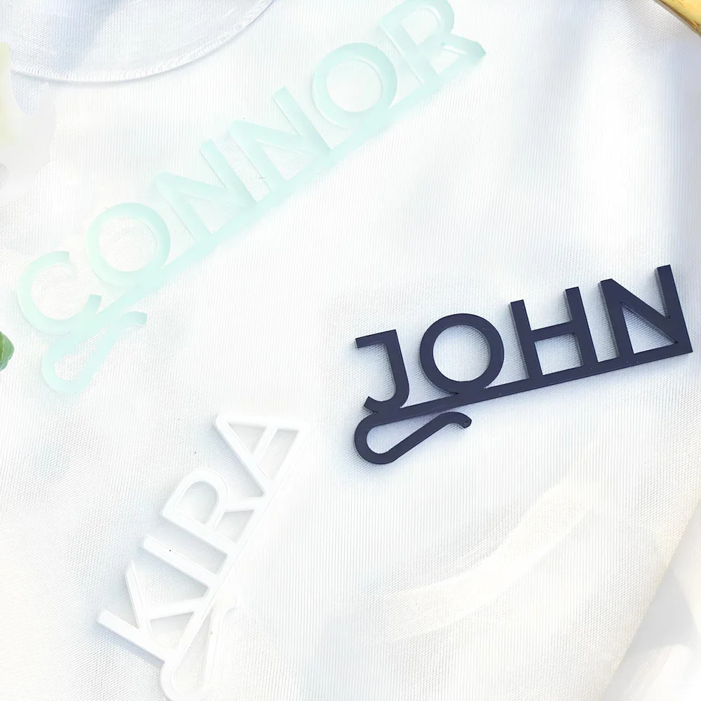 Acrylic Name Place Cards, Wedding Wine Charms, Personalized Glass Charms, Cocktail Champagne Drink Tags, 5 Pcs, 10 Pcs, 50Pcs