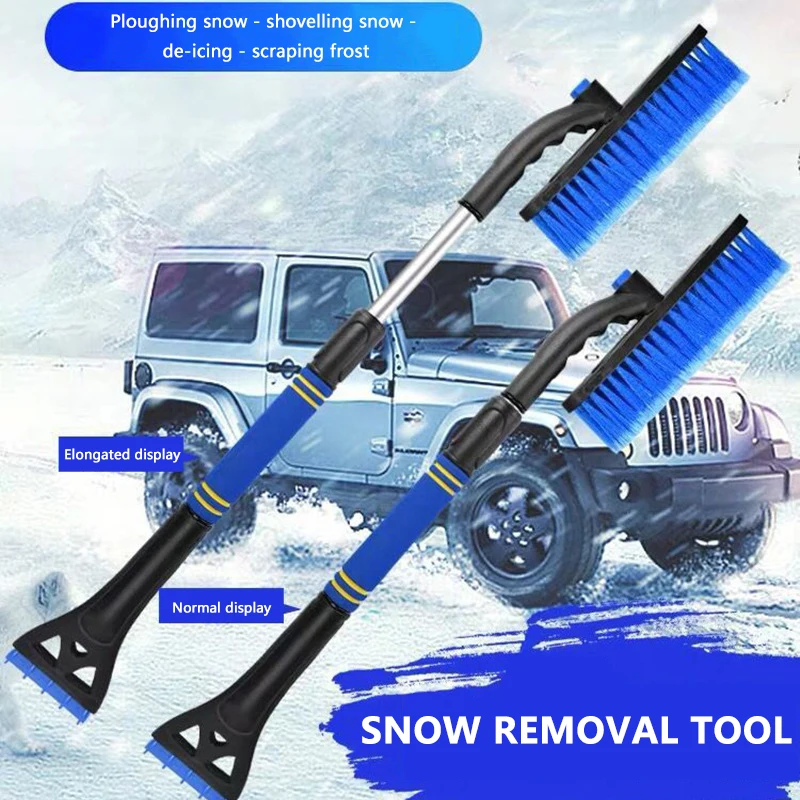 Winter Car Ice Scraper Handle Snow Removal Shovel Scalable Car Windshield Cleaning Scraping Tool Window Clean Tool Parts