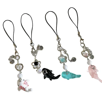 Beaded Shark Phone Charm 1