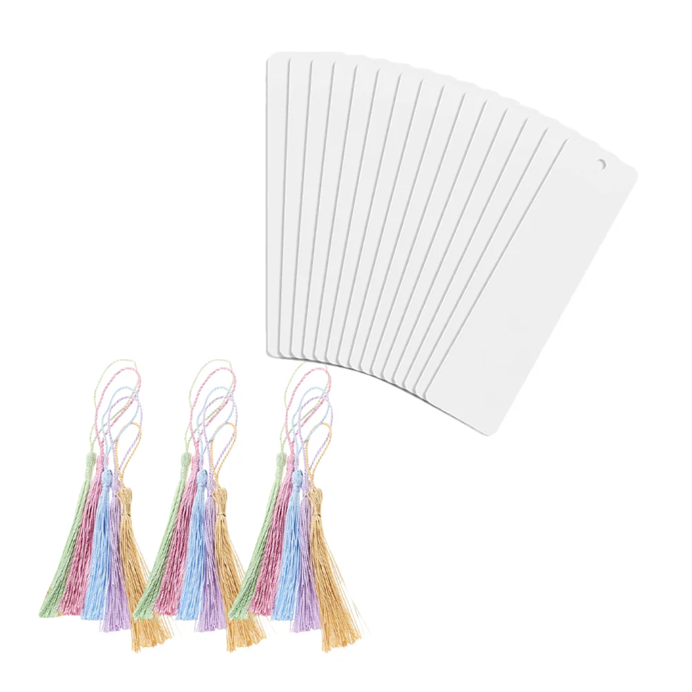 

Blank Clear Acrylic Bookmarks Rectangle Craft Transparent Acrylic Book Markers With Small Bookmark Colorful Tassels