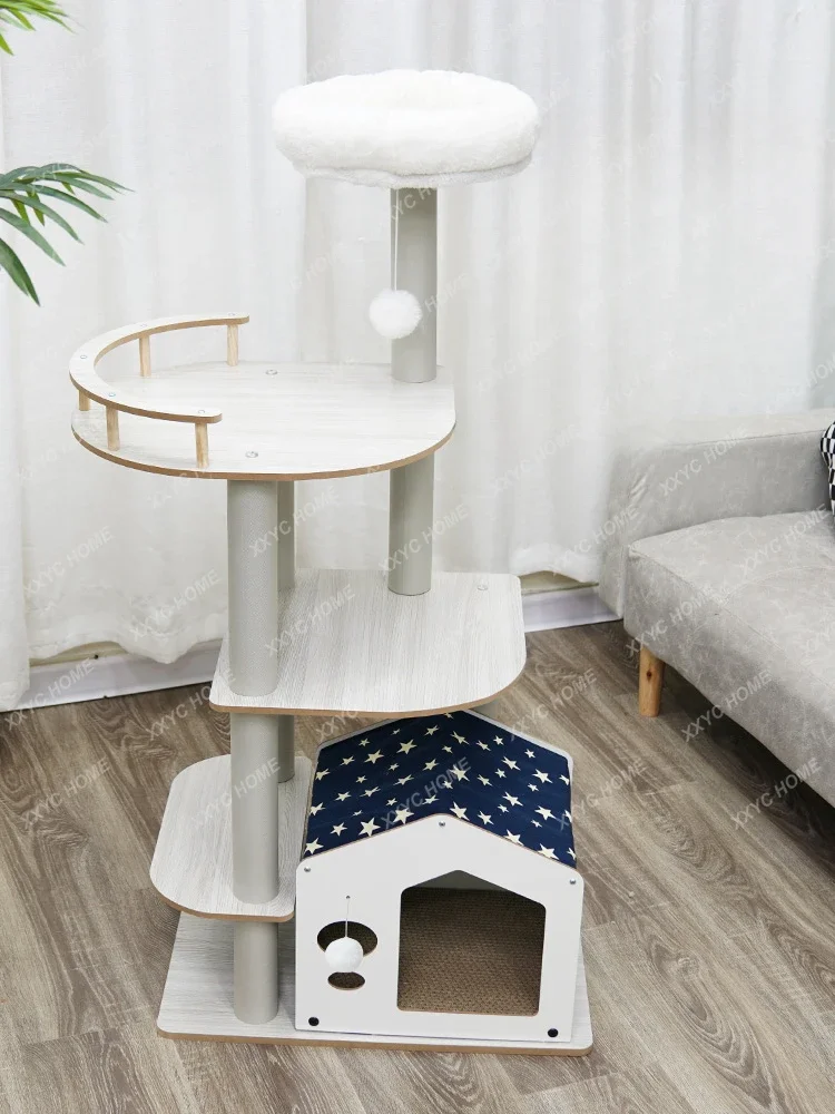

Cat Tree Integrated Cat Rack Wear-Resistant Scratching Post Jumping Platform Four Seasons Universal Non-Covering Cat Toy