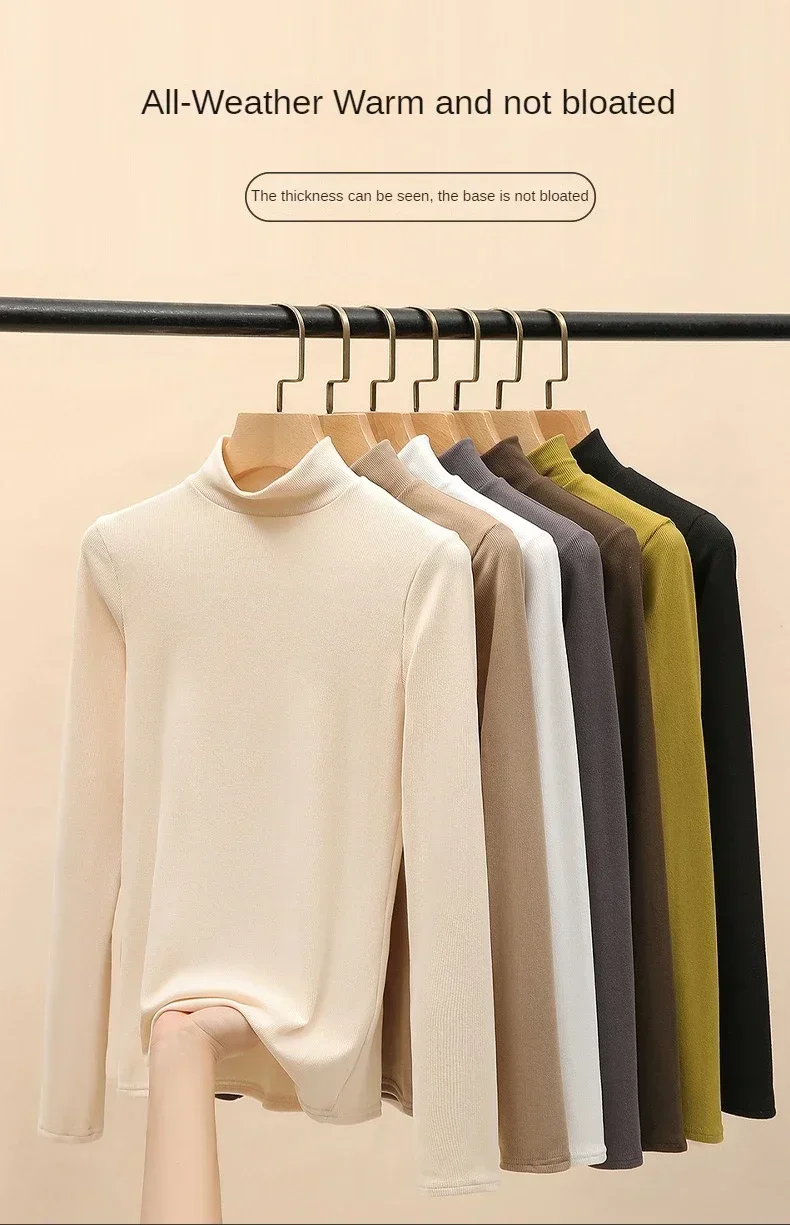 Women Autumn Winter Turtleneck Sweater Vintage Solid Basic Knitted Tops Casual Slim Pullover Korean Fashion Simple Chic Jumpers