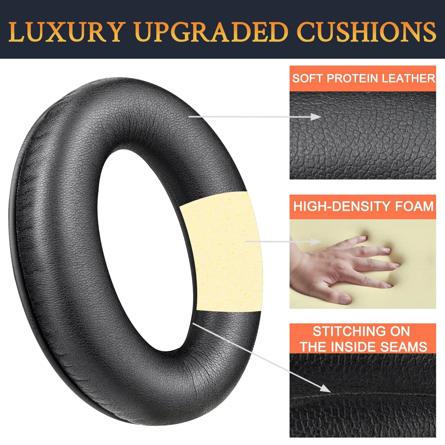 DIY Earpads for BERIBES WH305B WH202A Headphones Memory Foam Ear Pads Cushions Earmuff Repair Parts & Headphone Case