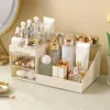 Cosmetic Display Case Desk Storage Box with Clear Drawers Large Capacity Makeup Brush Organizer For Bathroom Desktop 3