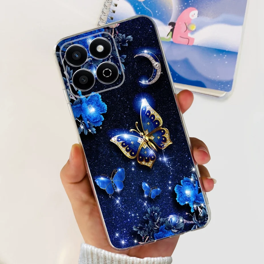 Cute Cat Butterfly Painted Soft Silicone Phone Case Cover