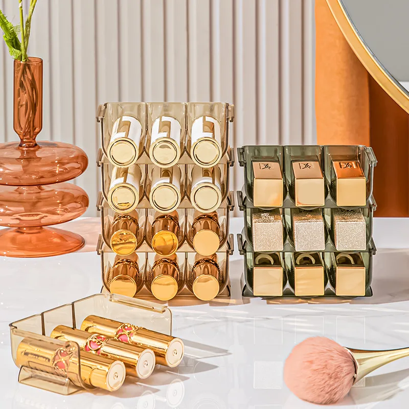 Fashion Lipstick Storage Box Cosmetic Jewelry Box Case Lipstick Display Stand Make Up Organizer Makeup Organizer Storage Case