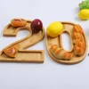 2 Pcs Birthday Number Tray Charcuterie Boards Wood Fillable Food Boxes Letter Cheese Platter Foof Baby Letters 5