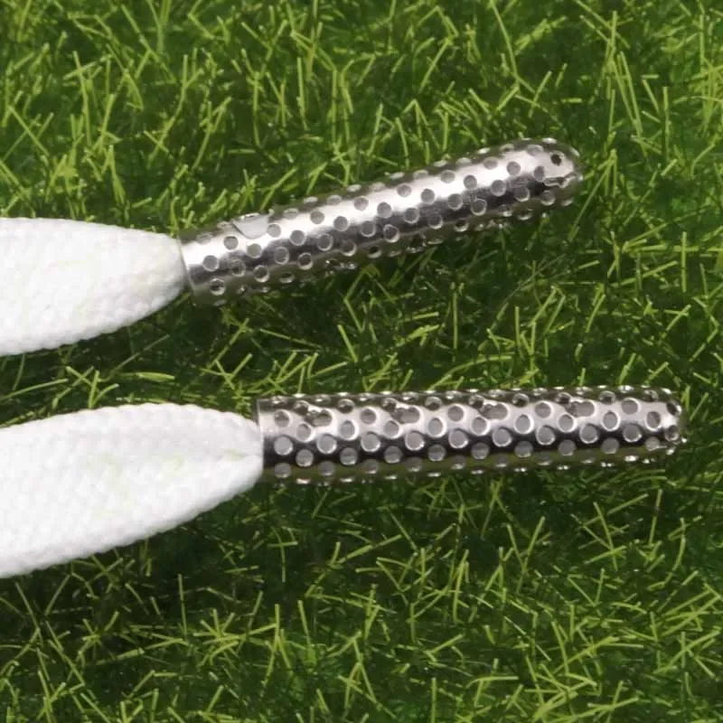 Weiou Laces 4pcs/set 4.5*22mm Silver Cave Metal Tips  Hole Hollow Shoelaces Aglets Cheaper New Arrivals Laces End Press Install