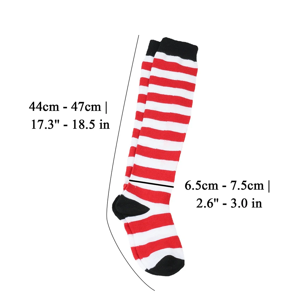Fingerless Gloves Set Arm Warmer High Long Socks Over Knee Women Striped High Cylinder Polyester Casual Neutral Anti Friction