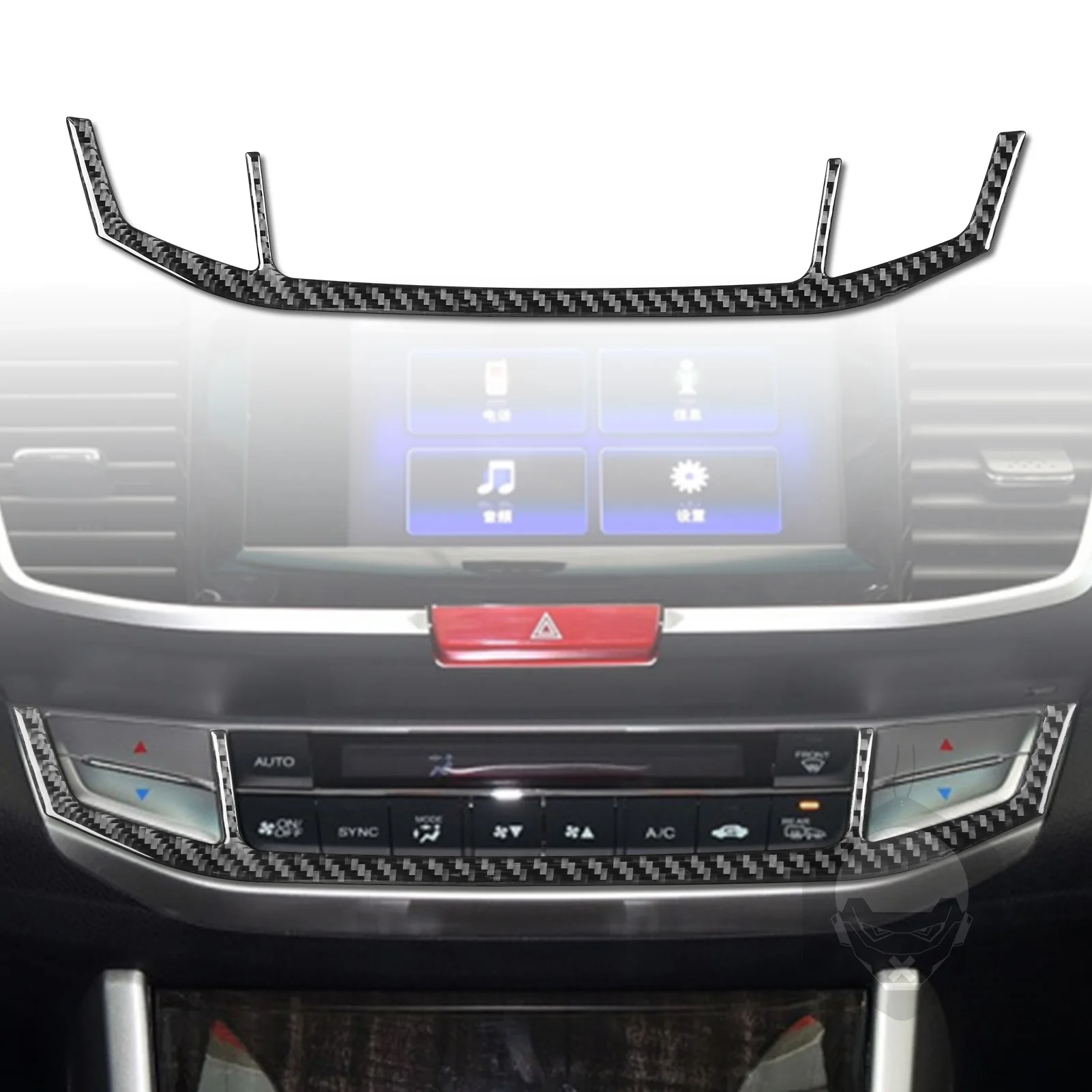 

for Honda Accord 2014-2017 Air Conditioner Switch Frame Decoration Sticker Decal Cover Trim Car Accessories Carbon Fiber