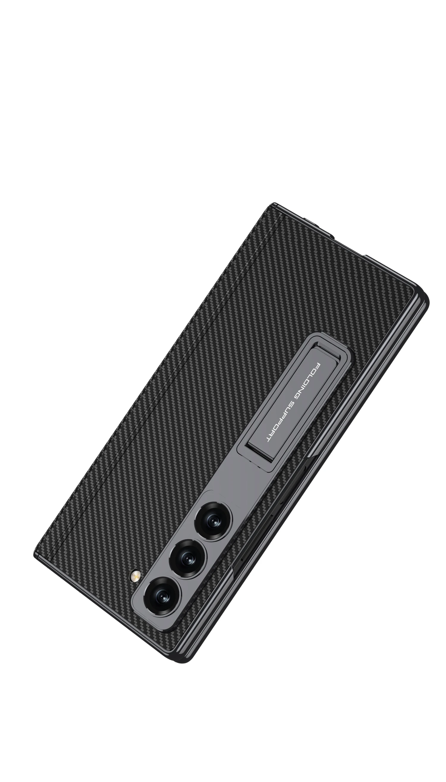 Luxury Plating Hinge Leather Case For Samsung Galaxy Z Fold 6 Magnetic Hinge Bra