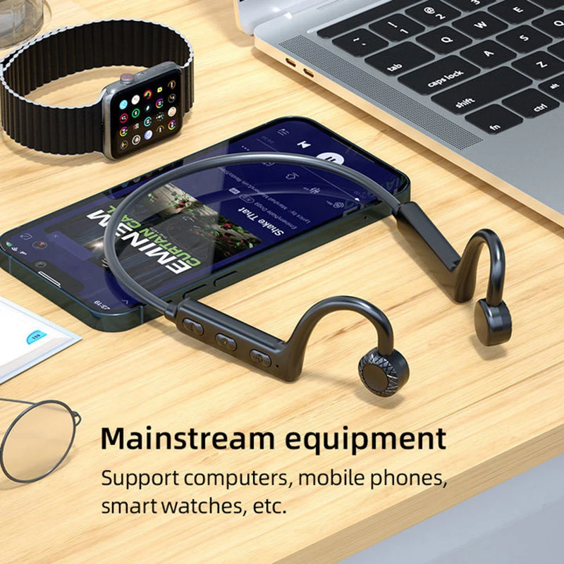 Wireless Bluetooth Bone Conduction Headset Earphones Sports Waterproof