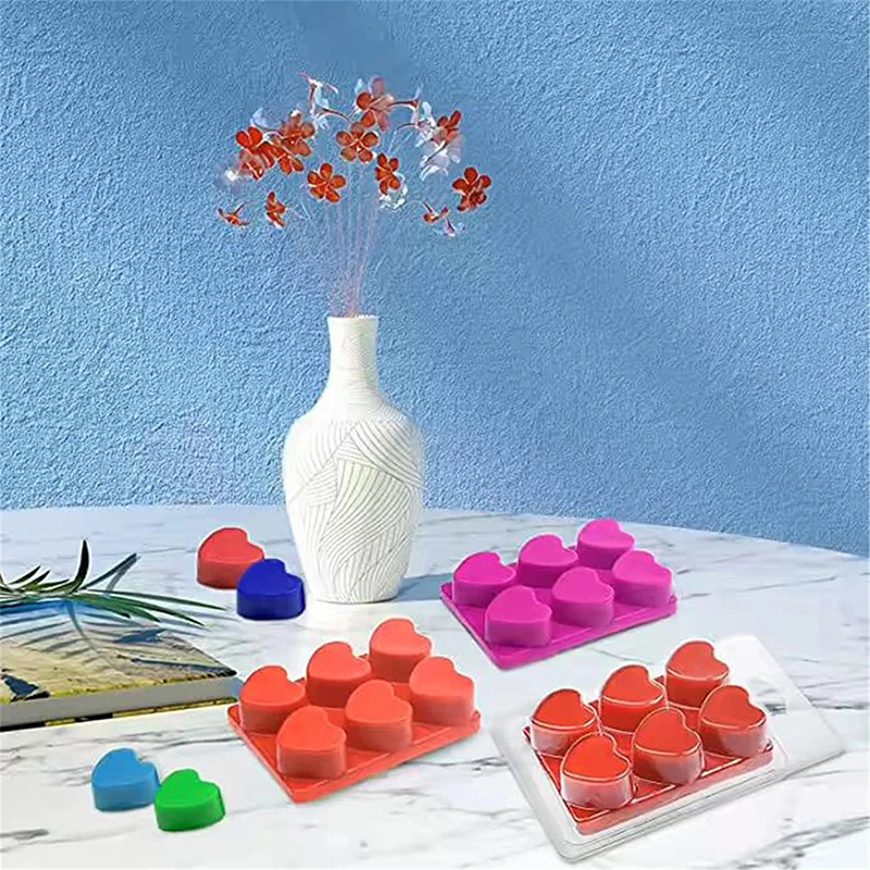 50  ν  Clamshells moulds 6 Cavity Cube Tray for Candle-Making & Soap