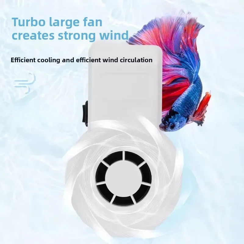 USB Aquarium Cooling Fan, Mini Silent External Temperature Control System for Reptile Terrarium Tank, Hydration Misting Climate