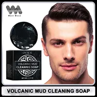 Volcanic Mud Soap Pimples Blackheads Remover Acne Oil Control Face Wash Brightening Soothing Moisturizing Men Body Cleaning Soap 1