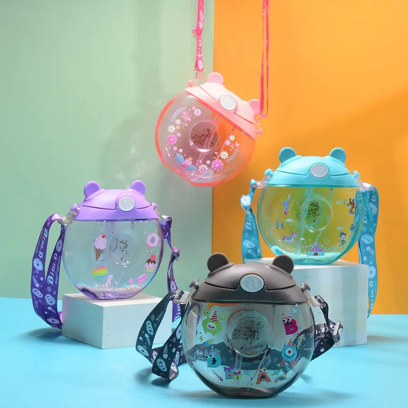 Пластиковая бутылка для воды с соломинкой 380 мл | Дом и сад