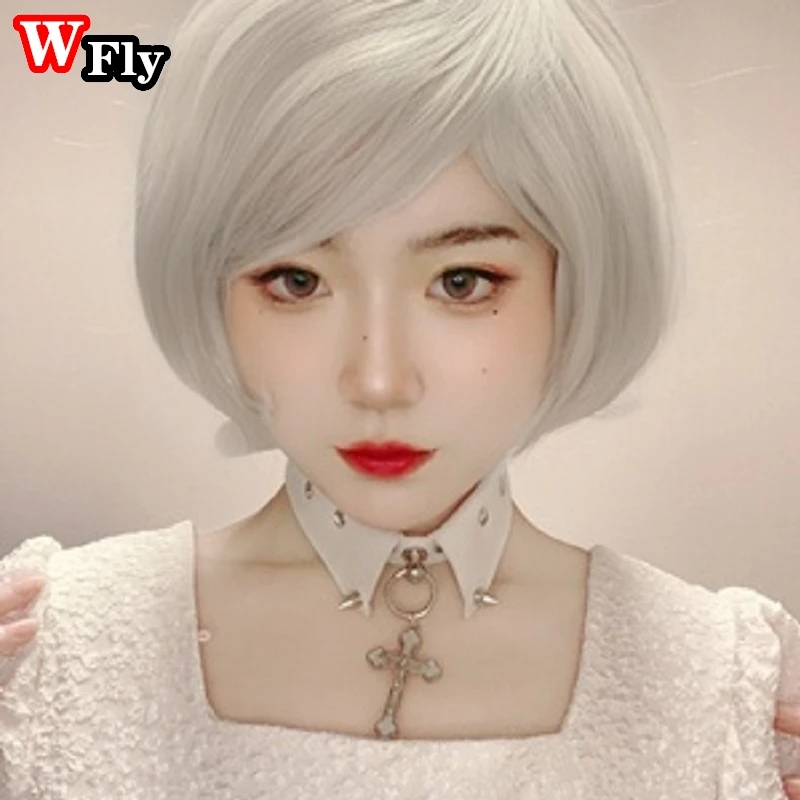 Y2K Spice Girl Necklace collar cross pendant Decoration wig collar rivet neck ornament Gothic Punk Lolita rock hip hop