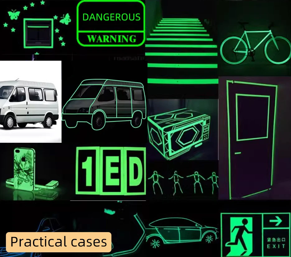 Glow Tape Removable Luminous Sticker Night Self-adhesive Glow Belt Night Warning Tape Safety Security Home Decoration Snaner luminous wall stickers fluorescent tape luminous tape fluorescent stickers