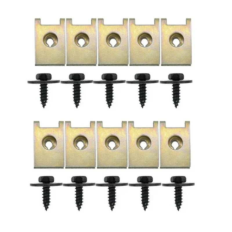 Hex Head Tapping Socket 20pcs Bolt Screw Clips Speed Fastener BMW Engine Shield under Tray Splash Guard