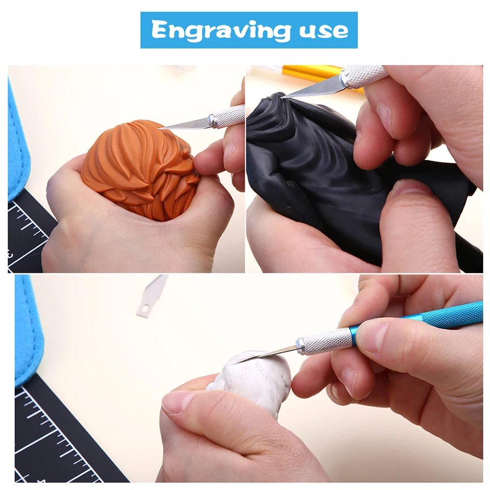 Wood Carving Blades LMDZ 50/100pcs Knife DIY Wood Carving Fruit Food Scalpel Craft Sculpture Cutting Tool Metal Engraving Blades
