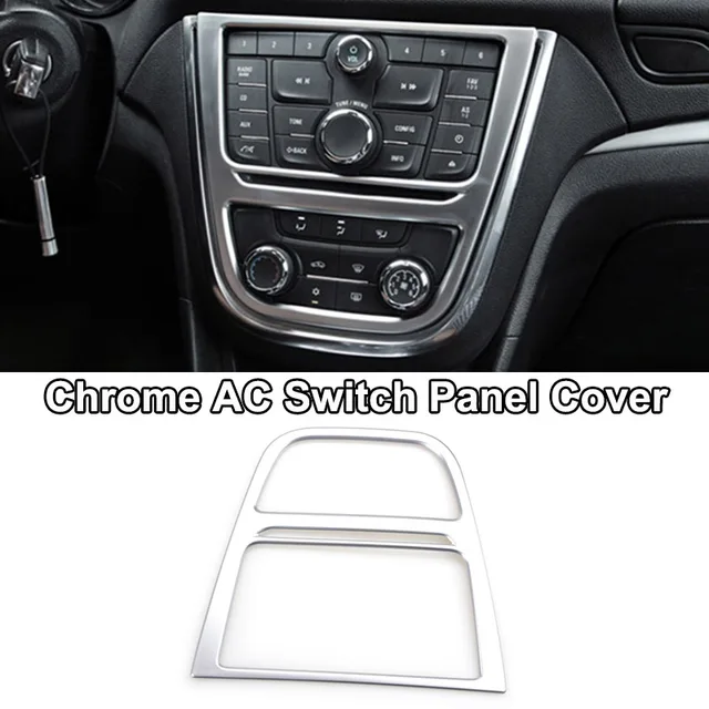 For Buick Encore/Opel/Vauxhall Mokka 2013 2014 2015 2016 Chrome Interior AC  Switch Panel Cover Steering Wheel Trim Decoration