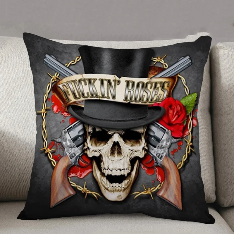 

Guns N Roses Pillowcase Pillow Hugs Decorative Cushions for Bed Cushion Cover 45x45 Pillowcases 40x40 Fall Decoration Covers