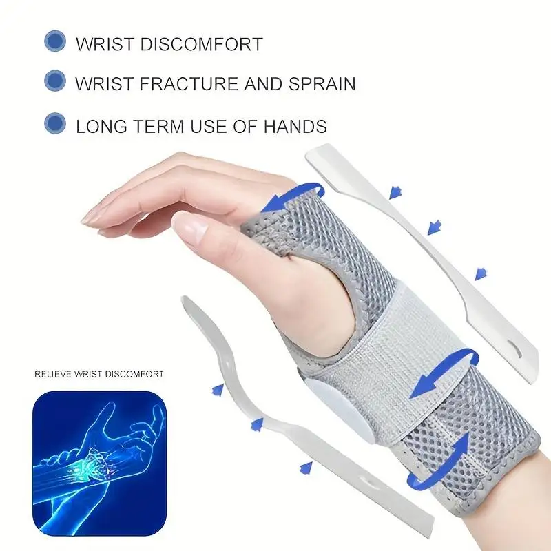 Carpal Tunnel Wrist Brace Night Wrist Support Guard Splint and Hand Brace Men and Women Forearm Compression 1Pc