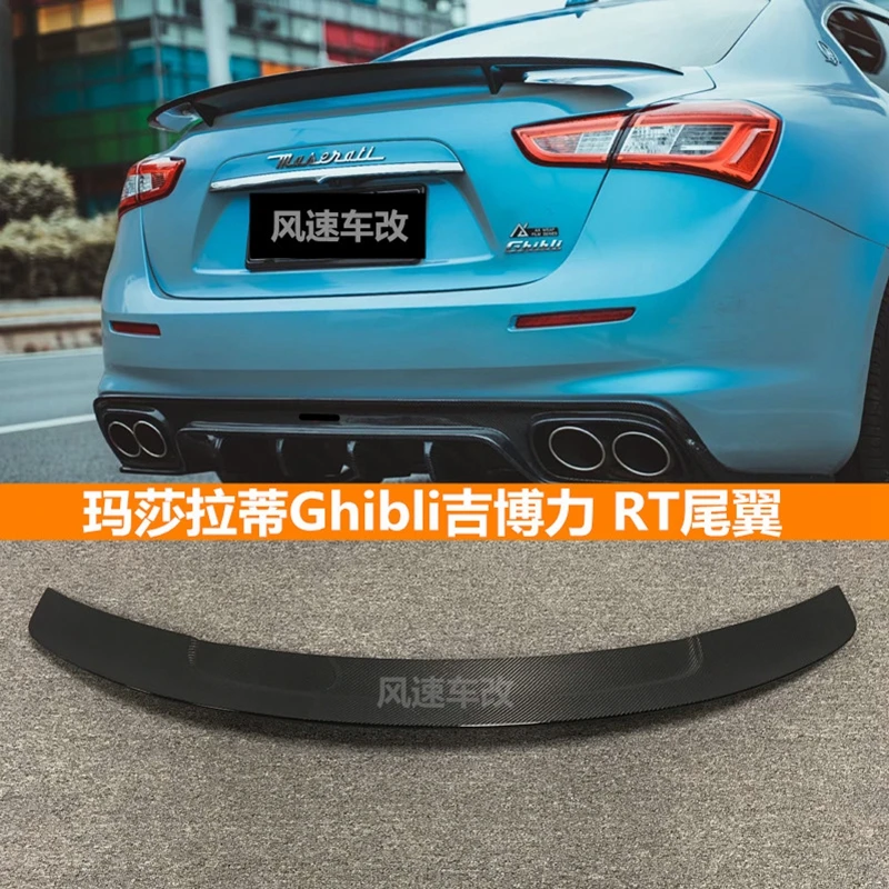 

УГЛЕРОДНЫЙ спойлер крыло багажника губа багажника для Maserati ghiсот 2014-2017, автомобильный Стайлинг 3,8
