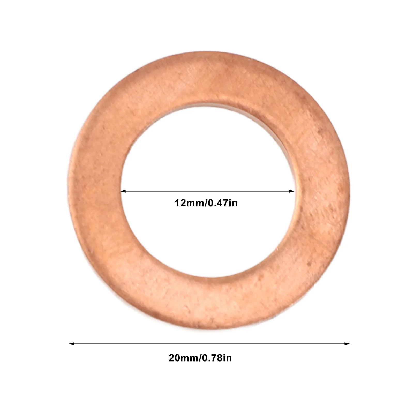 10Pcs M12 Copper Oil Drain Plug Washer Flat Sealing Gasket Ring Spacer For Oil Change oil drain plug gasket oil drain plug seal washer sealing washers
