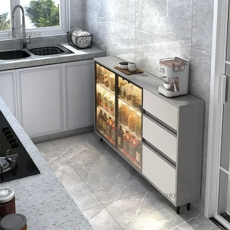 Luxury 25cm Ultra-thin Sideboards Kitchen Storage Cabinet Dining Room Furniture Extremely Narrow Restaurant Buffet Cabinets K
